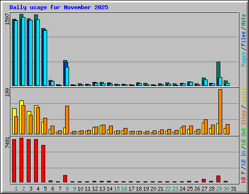 Daily usage for November 2025