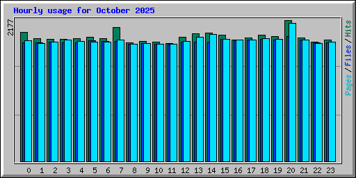 Hourly usage for October 2025