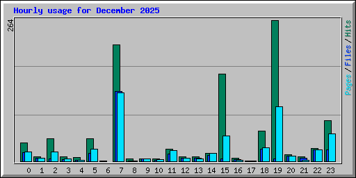 Hourly usage for December 2025